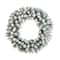 24" White LED Lights Flocked Artificial Christmas Wreath